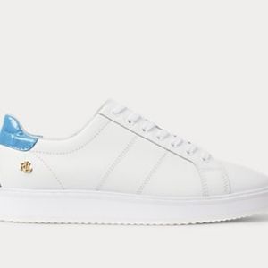 Ralph Lauren Angeline II Embossed Leather Sneaker